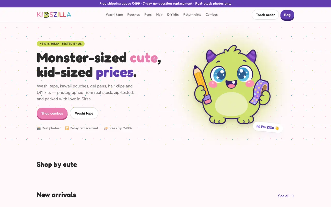 Kidszilla website